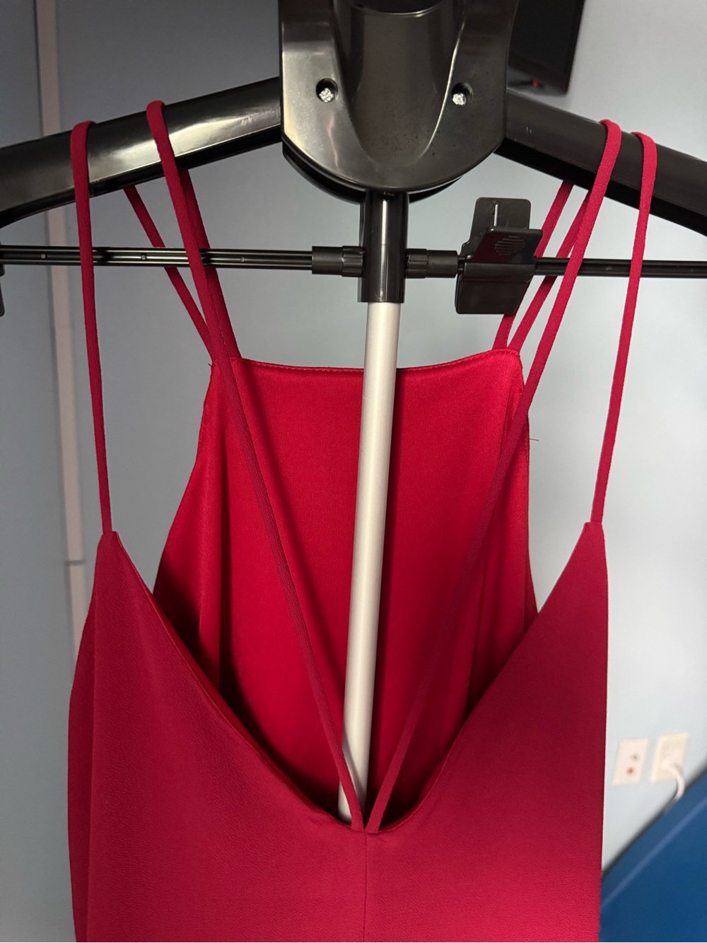Style Rack Red Double-Strap low back Slip Dress - Picture 2 of 6